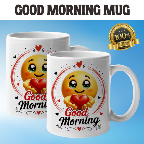 Good morning emoji mug - emoji,