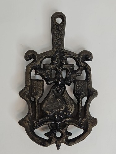 Antique cast iron trivet - cast,