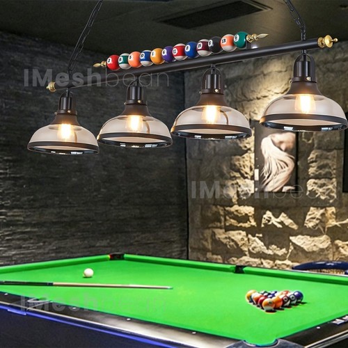 Light hanging pool table - 4-light,