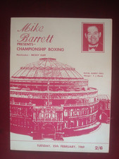 1969 BOXING PROGRAMME JOE