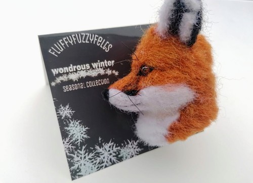 Handmade needle felted fox - felted,