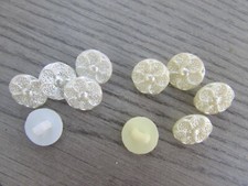 12mm Buttons White or Ivory Pearl Flower Buttons on Shank Fastening