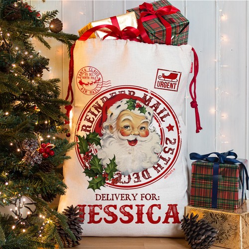 Personalised santa sack - personalised,