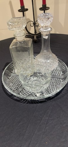 Vintage cut glass lead - vintage, glass/