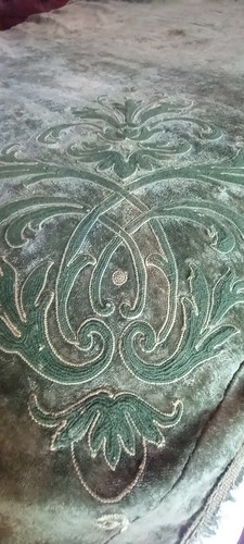 Vintage embroidered velvet - embroidered,