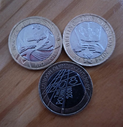 Olympic coin set - £2, x3