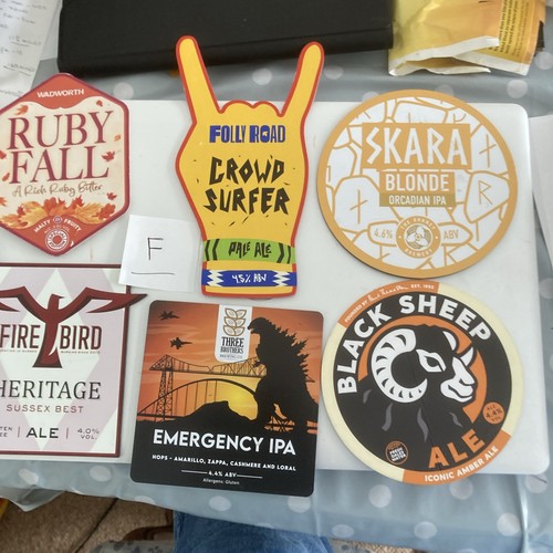 Assorted beer pump clip badges - clip,