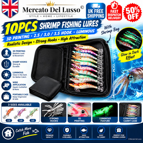 10pc luminous squid jig hook - 10pc,
