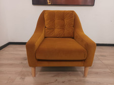 Marks and Spencer Dark Ochre Aquaclean Velvet Button Accent Armchair RRP £574