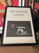 Very Rare 1980 Joy Division 'Closer' promo poster Framed