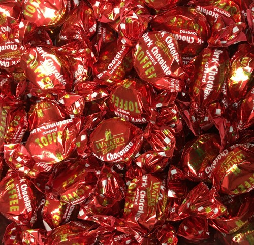Dark chocolate covered toffees - chocolate,