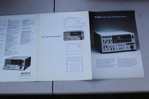 Sony umatic editing - sony,