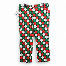 Men’s Loudmouth Golf Pants Christmas Jingle Balls Red Green Ornaments