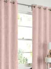 Next Pink Soft Velour Eyelet Curtains 117x229cm  (NB83)