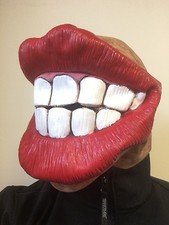 Funny Big Mouth Red Lips Smile Teeth Mask Latex Fancy Dress Stag Hen Costume 
