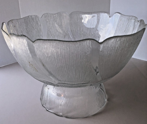 Vtg arcoroc fleur clear glass - vtg,