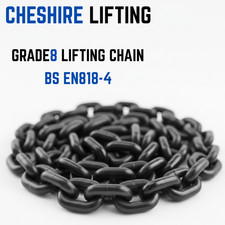 7-10mm Heavy Duty Grade 8 Short Link Lifting Chain - BS EN818-4 (Black Finish)