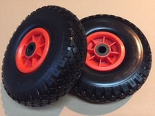 2 x260mm (10") Puncture Proof wheels,20mm, Carts/trolleys/football Goals