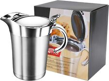 32oz Gravy Boat, Double Insulated 304 Stainless Steel, Sauce & Creamer Pitcher