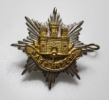 1946-68 East Anglian Brigade Officers Gilt & Silver Plate Cap Badge 45 x 45 mm