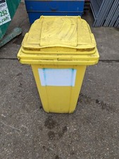 240 L Yellow Wheelie Bin - Perfect for Spill Kit aimed at oil, liquid & chemical