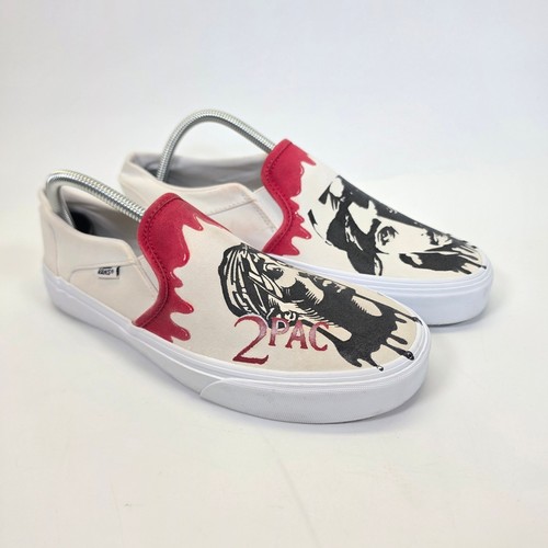 Custom vans tupac shakur - shakur, slip