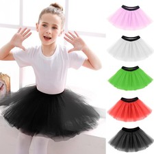 Kids Ladies 2 Layers Tutu Skirt Ballet Dance Halloween Fancy Dress Hen Party Set