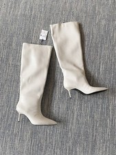 Zara Ecru White Mid Heel