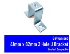Galvanised hole bracket - galvanised, u