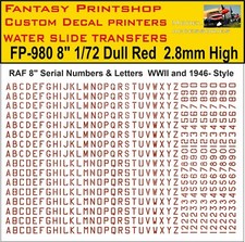RAF 8" LETTERS NUMBERS WATER
