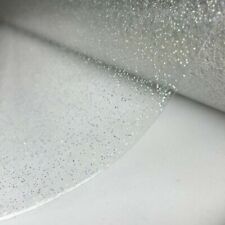Silver Glitter Easy Wipe Clean PVC Vinyl Tablecloth Dining Table Cover Protector