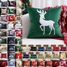 UK Christmas Velvet Cushion