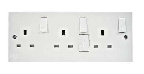 Gang triple 13amp fused - 13amp,