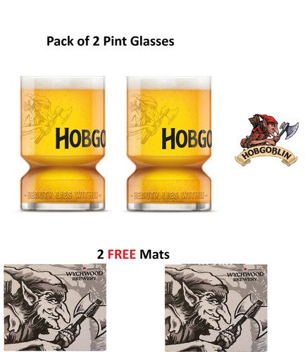 Hobgoblin pint glasses - hobgoblin,