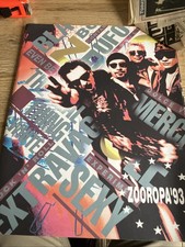 U2 Zooropa 93 Tour Programme UK 1993 Large Foldout Edition with Sticker Pages