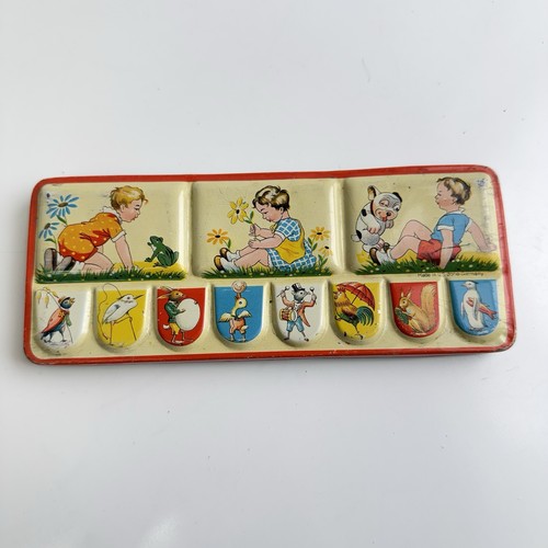 Vintage children paint tin - children's,