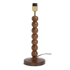 Walnut mango wood table - mango, lamp