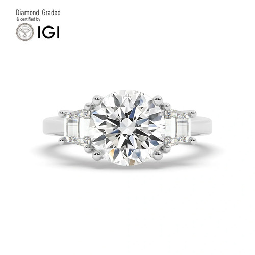 Round diamond trilogy - round, ring