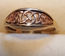 Clogau Gold Queen Eleanor Celtic Style Two Tone 9ct Yellow and Rose Gold Ring