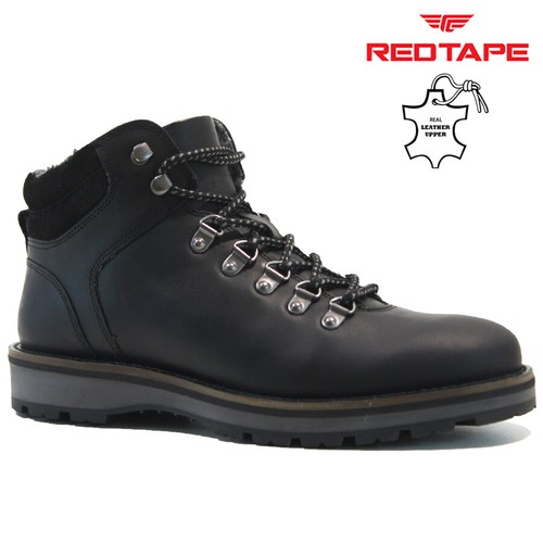 Mens red tape leather - tape, boots