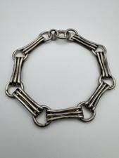 Vintage Men’s Solid Silver Panel Link Bracelet 24.7g 9”  Mid-Century 