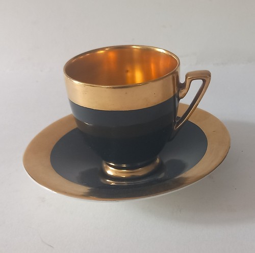 Carlton ware black gold - carlton, cup