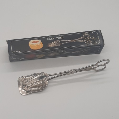 Vintage silver plated cake - vintage,