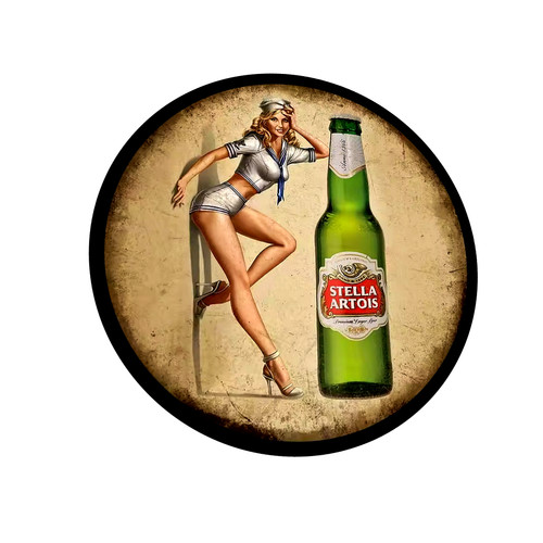 Round beer vintage - round, replica