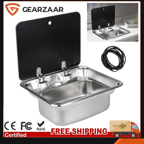 Stainless steel campervan sink - steel,