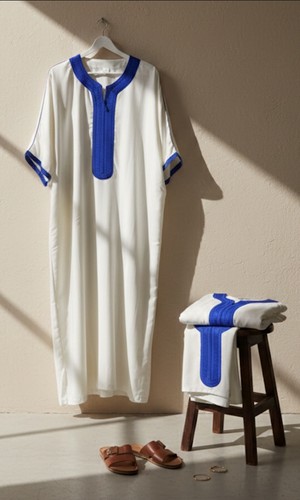 Moroccan cream and blue - moroccan,