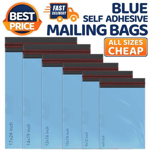 Blue mailing postage bags - postage,
