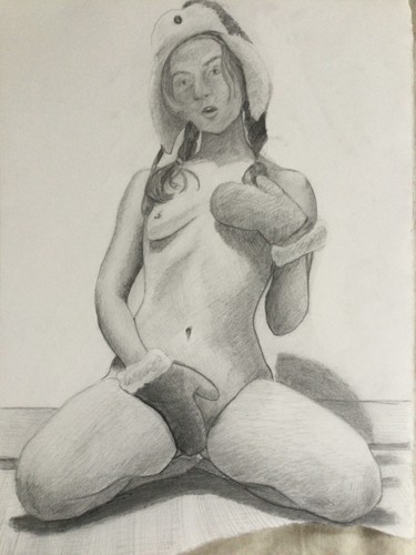 Original pencil drawing erotic - pencil,
