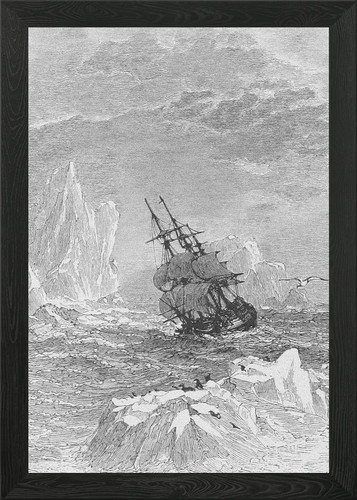 Ship sailing the arctic - ship, framed