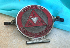 Vintage car badge from the Institute of Advanced Motorists (IAM) DB1131